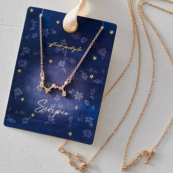 Free People Jewelry - FREE PEOPLE Flower Zodiac Constellation Necklace (gold)